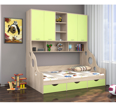 Детская мебель Дельта: двухъярусная, угловая, кровать с антресолью Дельта («Формула Мебели») 